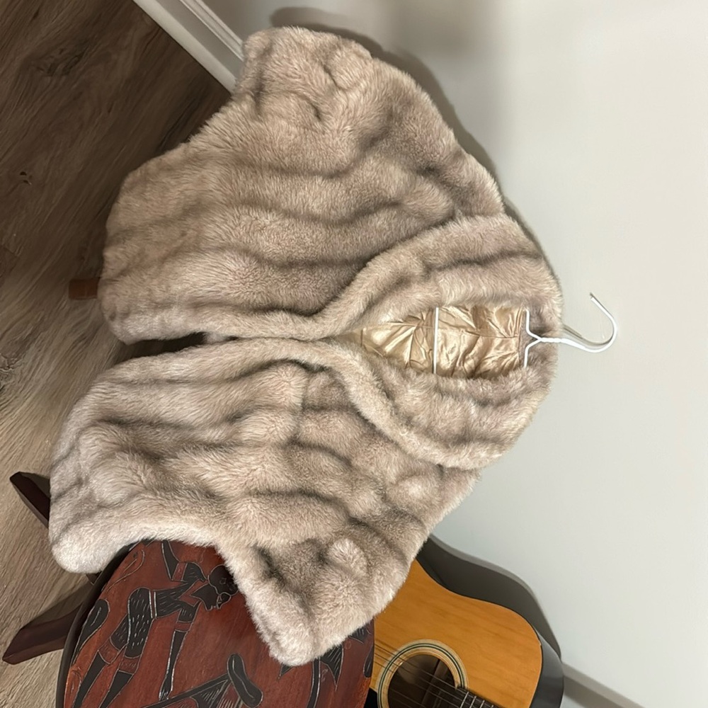 Authentic vintage faux fur shrug/jacket